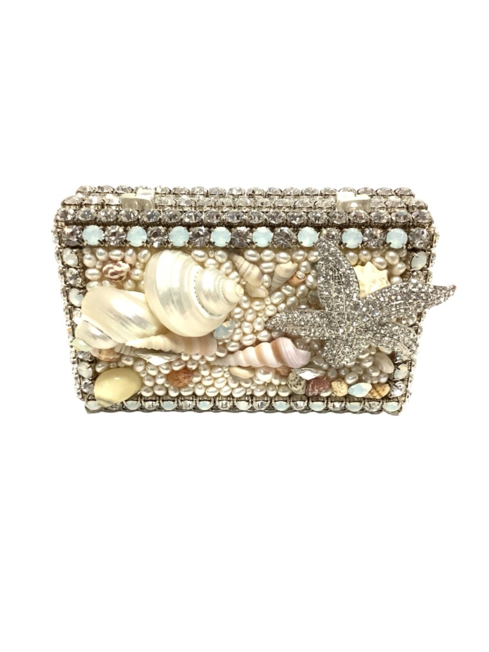 Isabella Adams Crystal Shell Starfish Box Velvet Interior